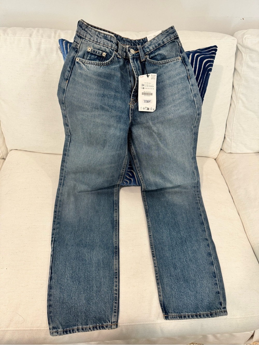 Zara Women's Medium Blue Mom Fit Jeans